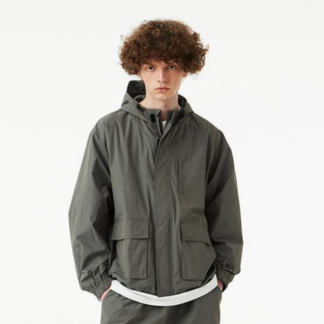 어반에이지 남여공용 에센셜 2WAY 후드 집업 윈드 브레이커