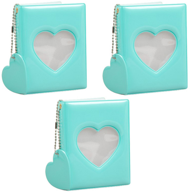 마켓감성 하트펀칭 미니 앨범 3p, 민트, 8매