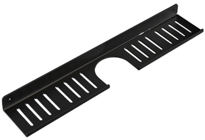 블럭마트 욕실 세면대 U자형 무타공 선반, 블랙, 1개