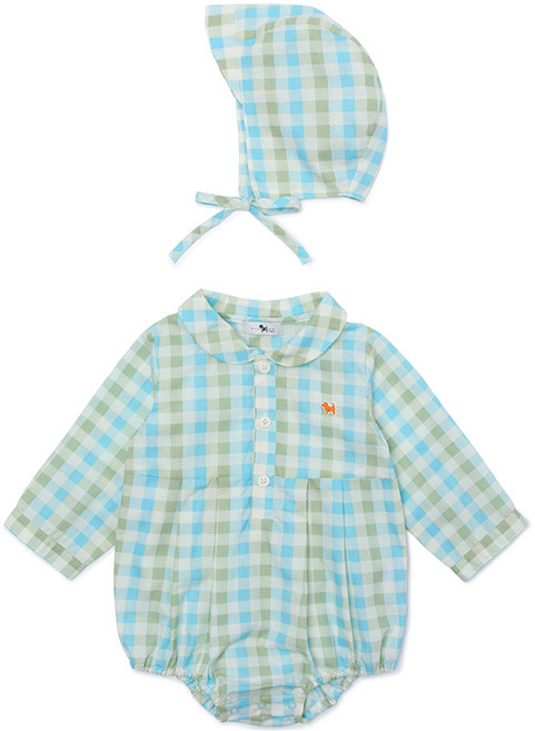 BLUEDOG baby 甜美格紋嬰幼兒連身衣套裝