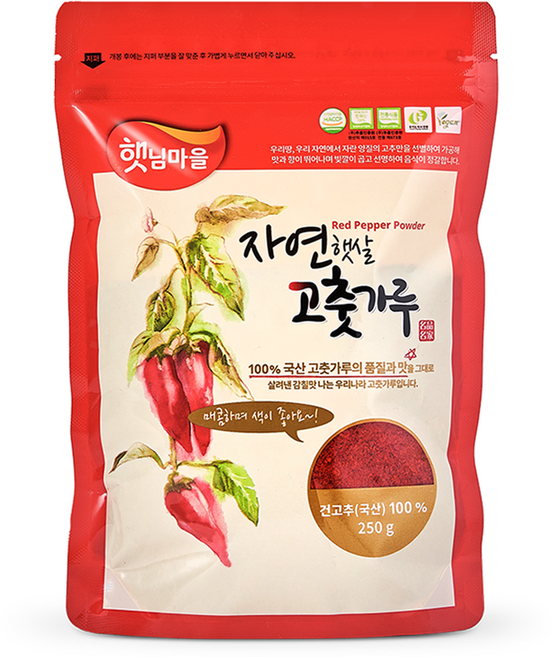 Sun Village 韓國產紅辣椒粉, 1個, 250g
