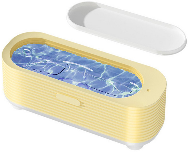 썬앤지 다기능 초음파 안경 렌즈 세척기 옐로우, Q21