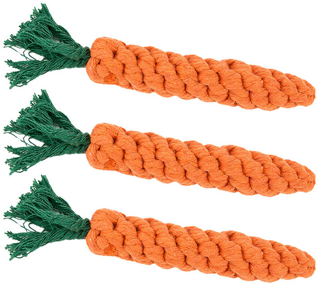 딩동펫 반려동물 당근 실타래 장난감, 혼합색상, 3개