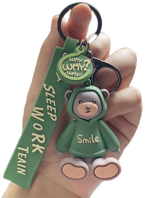 아펙토 패션 아이템 스마일 후드 베어 키링