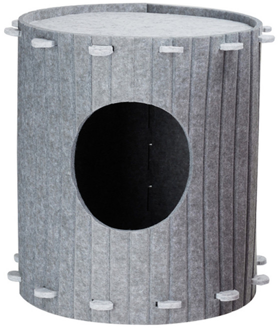 네오짱 고양이 깡통 숨숨집 하우스, 시멘트 그레이, 1개