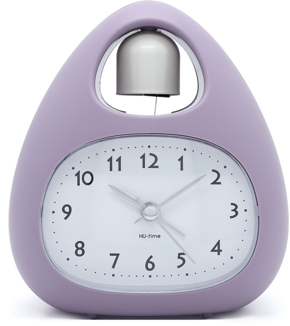 HUTIME 물방울 자명종 무소음 알람 탁상시계 HU700, 퍼플