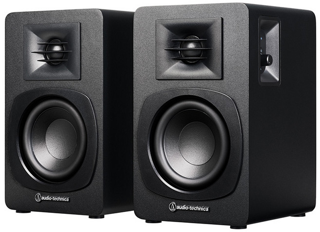 오디오테크니카 파워드 북쉘프 무선 블루투스 스피커, AT-SP3X, 블랙