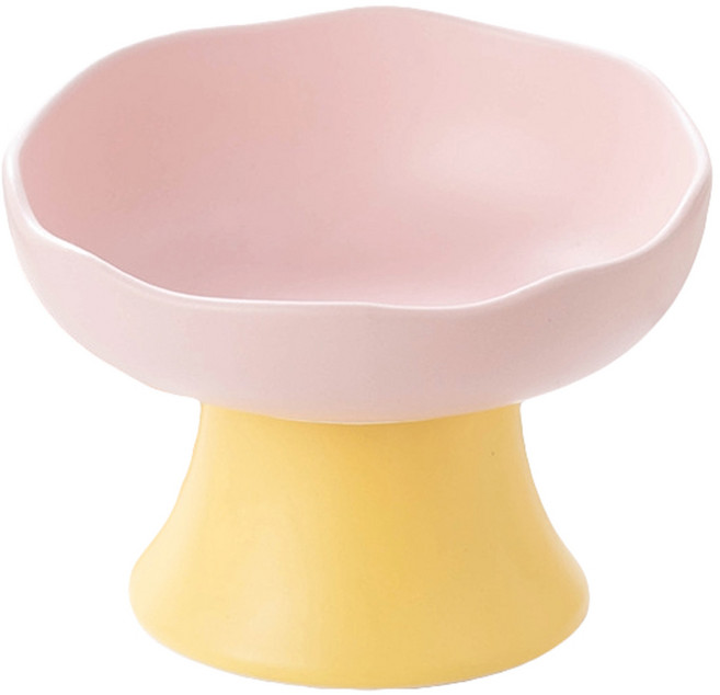 PASTEL PET 寵物波浪花朵餐具, 1個, 粉紅色