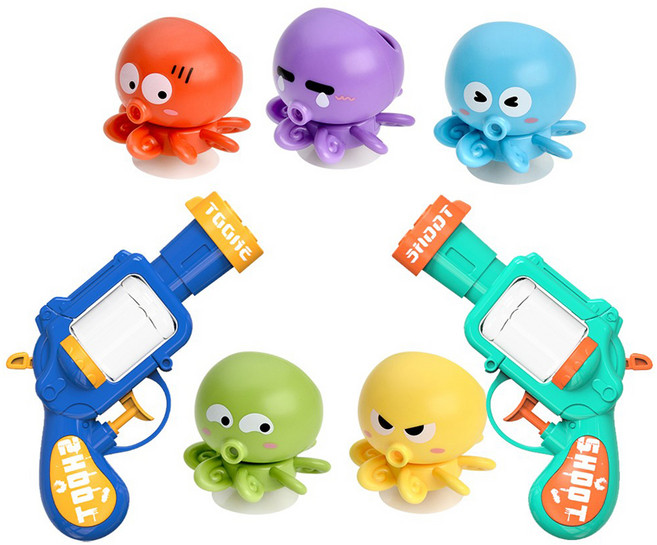 키저스 문어 슈팅 물총 세트, 혼합색상, 1세트