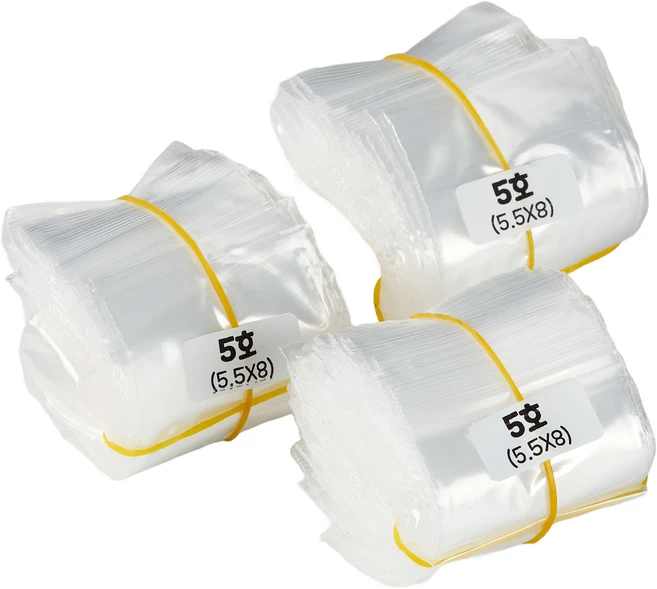 공구아울 투명 비닐 지퍼백, 5호, 100개입, 3개 - 쿠팡