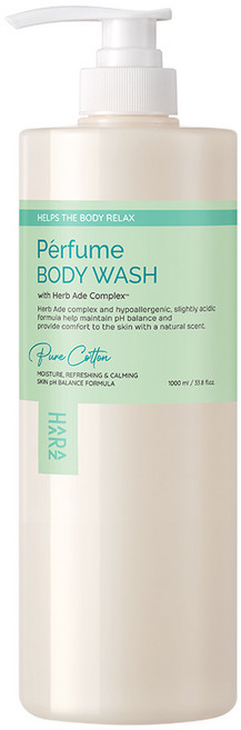 하라즈 퍼퓸 바디워시 퓨어코튼향, 1L, 1개