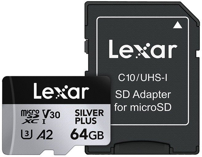 렉사 Professional Silver PLUS 마이크로SD 메모리카드, 64GB, 1개