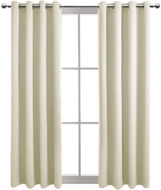 comet Home 打孔遮光隔熱窗簾 2個, 象牙白