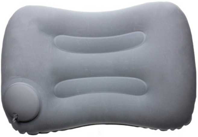 부드러운 간편 휴대용 경량 에어베개, 그레이, 1개