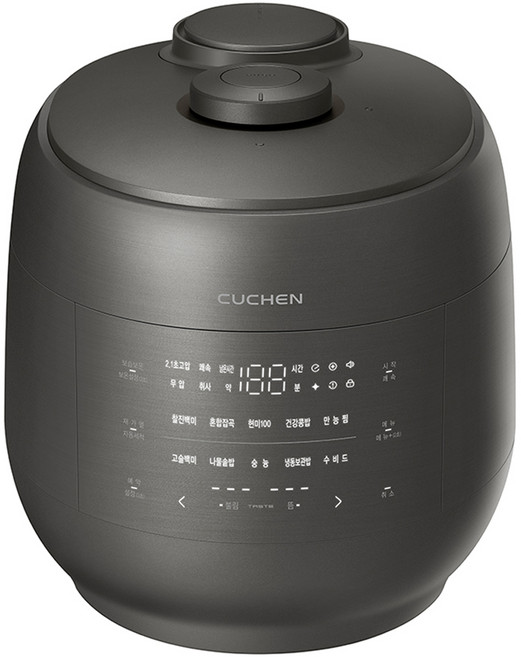 쿠첸 그레인 듀얼프레셔 IH 전기압력밥솥 6인용, CRT-UPDS0670B, 블랙실버