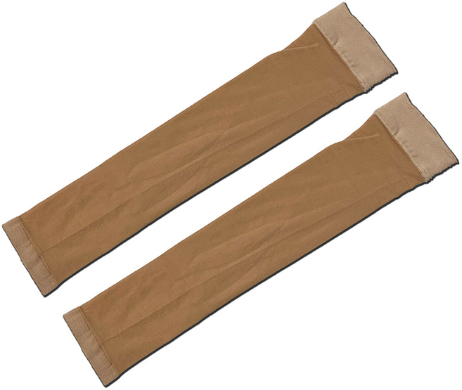 헬로버디 골프 UV 자외선차단 암슬리브 스킨핏 손목형 쿨토시 양쪽 세트, 연커피, 1세트