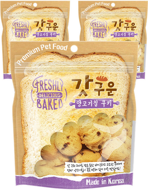 닥터심 갓구운 양고기칩쿠키 350g강아지간식 저염과자, 350g, 3개, 양고기맛