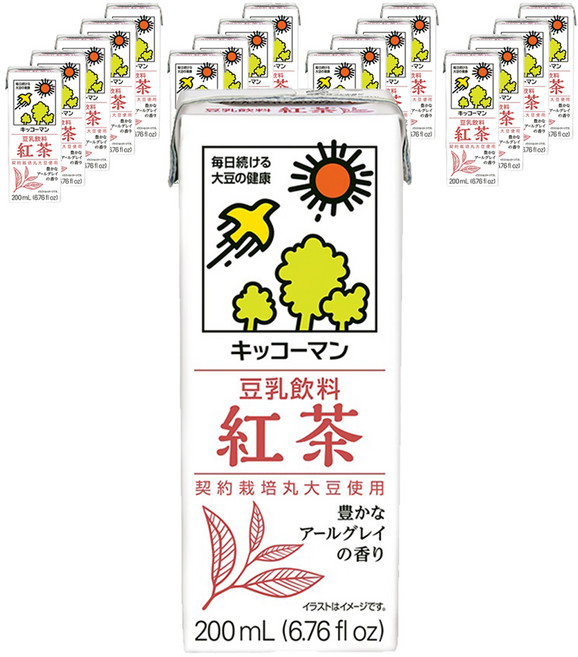 기꼬만 두유 홍차맛, 200ml, 18개