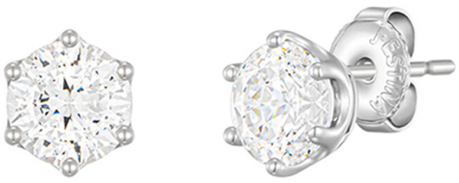 제이에스티나 여성용 WHITEMOND 1ct 귀걸이 2p +메시지카드+헤어슈슈+쇼핑백