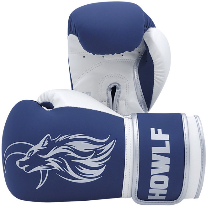 하울프 아테나 복싱글러브 양손세트, 딥 블루 + 화이트 + 실버, 1세트