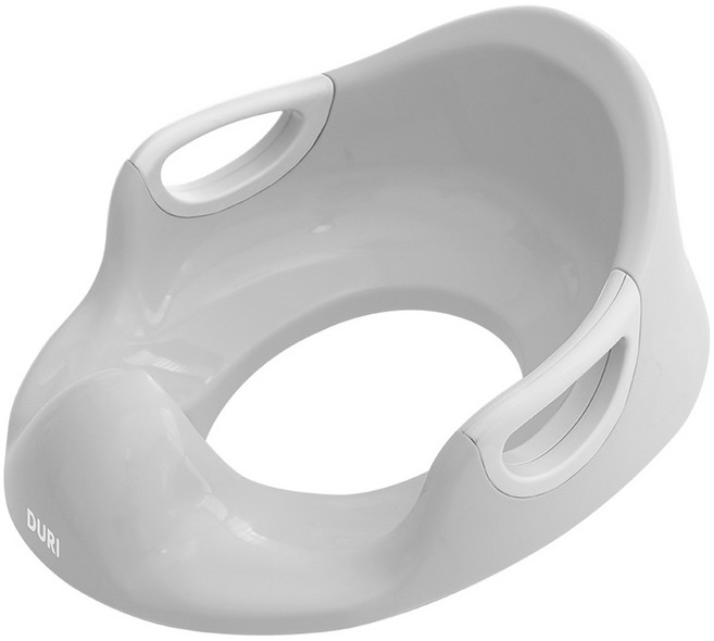 두리 핸들 비데겸용 유아 변기 커버, 그레이