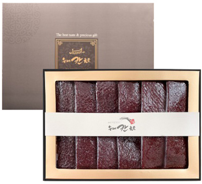 수제칸육포 뉴 촉촉통통 수제 쇠고기 육포 60g x 6p 선물세트 + 쇼핑백, 1세트, 360g