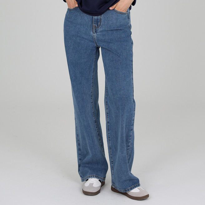 모이르벨라 여성용 올븐 난스판 와이드 데님 팬츠 P24FW2-A0692