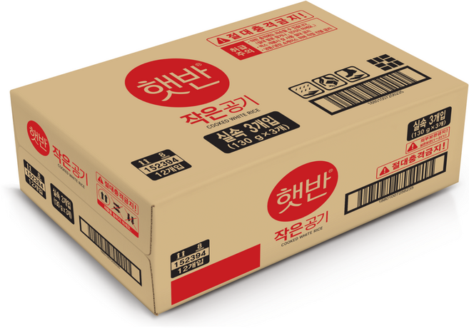 햇반 백미밥 작은 공기, 130g, 36개
