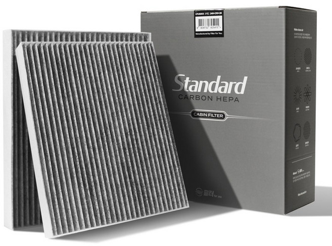 필터포유 활성탄 스탠다드 자동차 에어컨필터, CFUS015, 2개