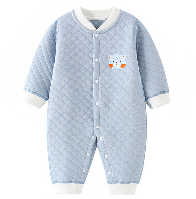 베베니즈 유아용 포근 풀스냅 긴팔 우주복