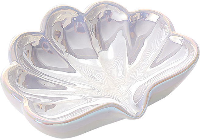 더자카 세라믹 쉘 비누 받침대 FREE, 화이트, 1개