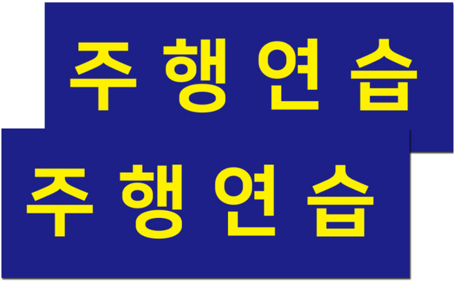 자국없는 주행연습 스티커, 혼합색상, 2개