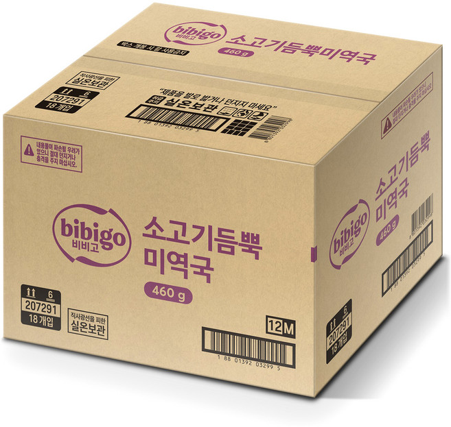 비비고 소고기듬뿍 미역국, 460g, 18개