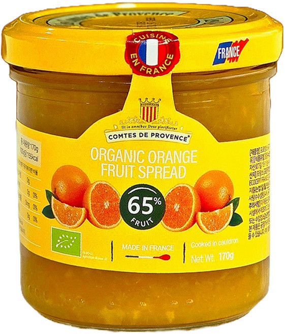 꼼드프로방스 유기농 오렌지잼, 170g, 1개