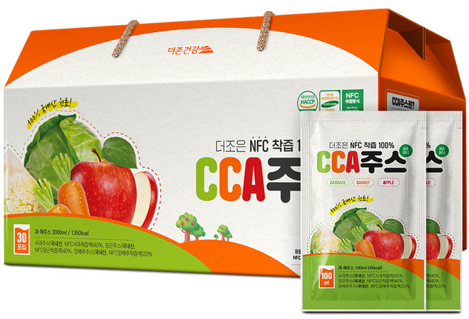 더존건강 더조은 NFC착즙 100% CCA주스, 30개, 100ml
