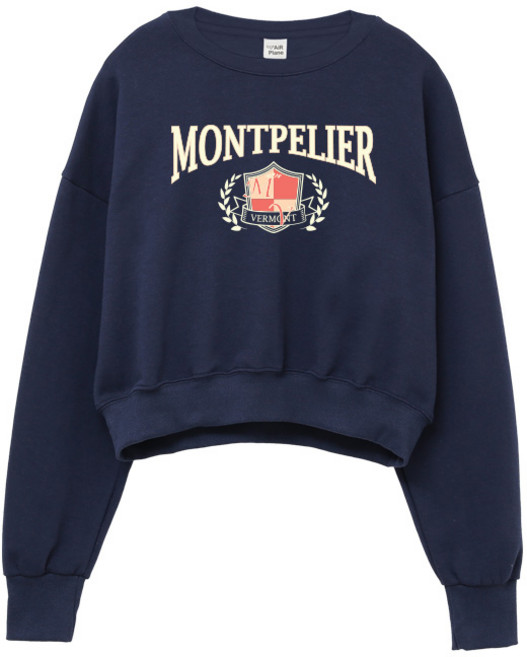 에어플레인 몬트필리어 크롭 맨투맨