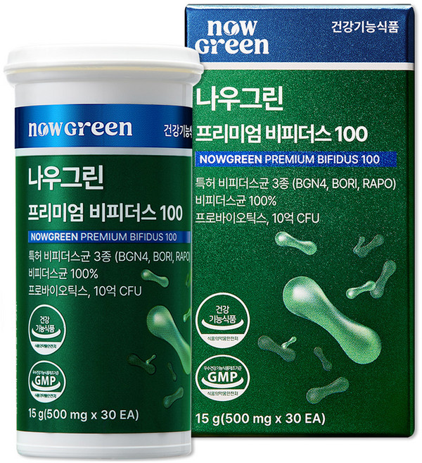 나우그린 정품 프리미엄 비피더스 100, 30정, 1개