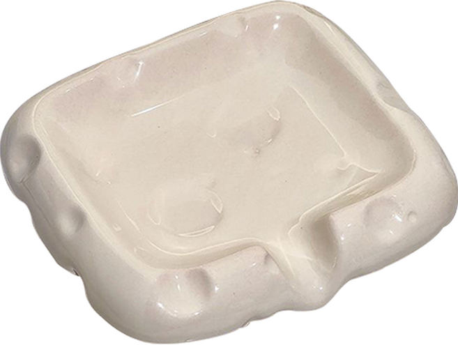 치즈 고급 도자기 비누 받침대, 크림치즈, 1개