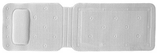 더자카 욕조 미끄럼방지 흡착 매트 127 x 36 cm, 화이트, 1개