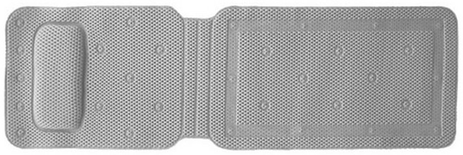 더자카 욕조 미끄럼방지 흡착 매트 127 x 36 cm, 그레이, 1개