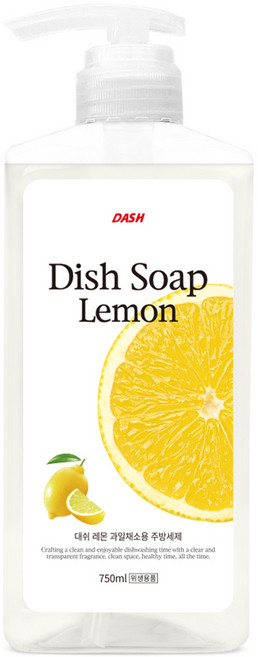 대쉬 레몬 과일채소용 주방세제 설거지, 750ml, 1개