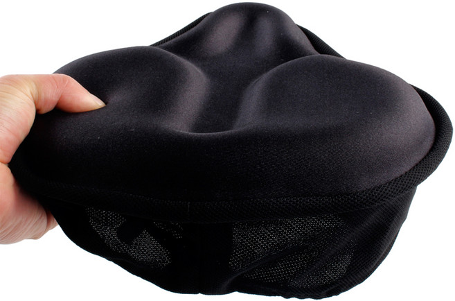 BTR 자전거 안장 커버 빵빵이, 1개, 블랙