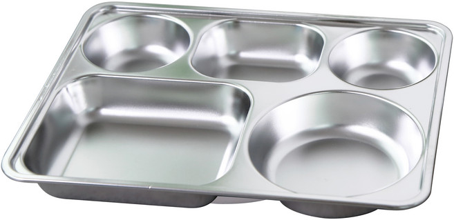 프라이스리스 5칸 스텐식판, 실버, 2개