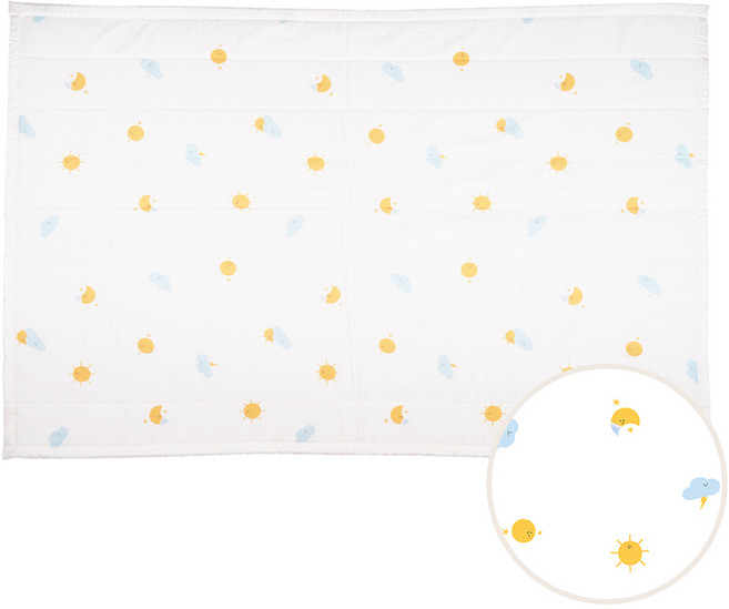 두봉봉 유아용 모달 쿨 리버시블 양면침대매트, 웨더, 1개