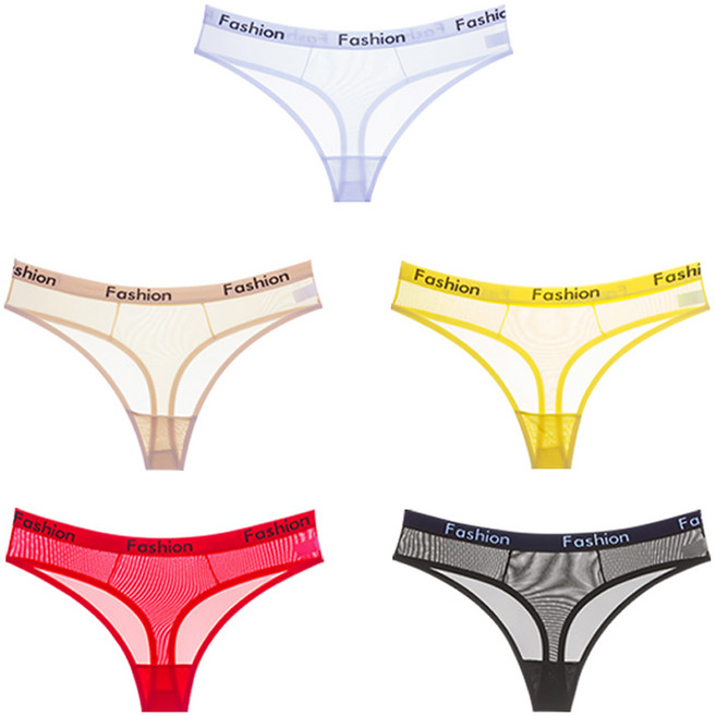 패션 시스루 스포티 메쉬 요일 통기성 티팬티 5종 세트