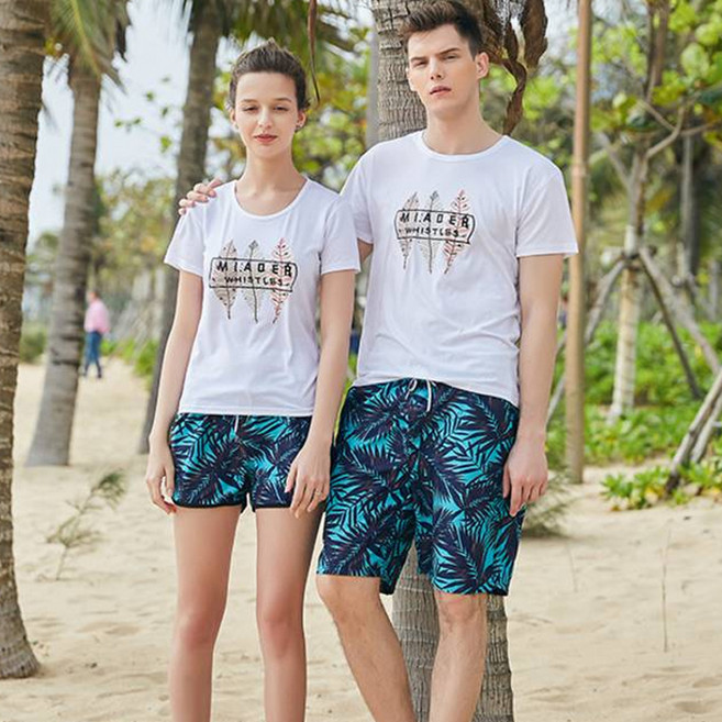 퓨어디아 래쉬가드 수영복 반바지, 야자블루