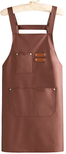 알로데 소녀풍 리쉬 미술 앞치마, TYPE17 포켓 브라운