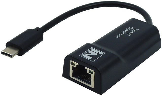 인네트워크 USB3 1 C타입 유선 랜카드 블랙, IN-U31LANCB, 1개