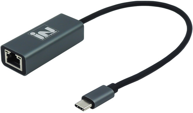 인네트워크 USB3 1 C타입 유선 랜카드 메탈, IN-U31LANCW, 1개