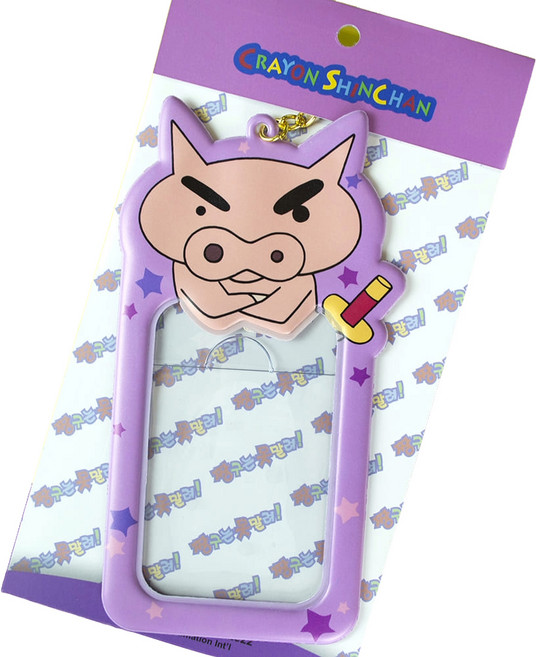 짱구 기본 포토 카드 홀더 키링, 부리, 1개